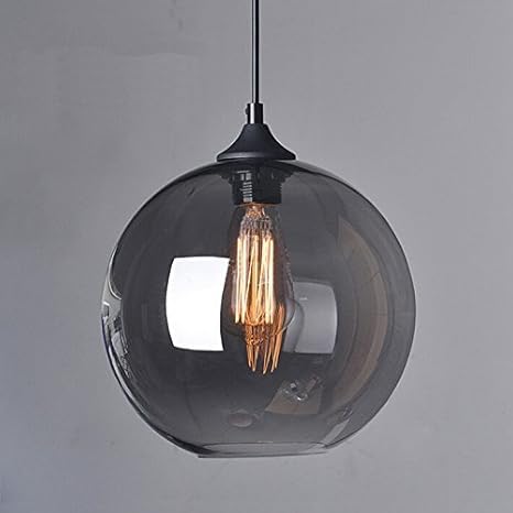 Winsoon 1pc Modern Industrial Hanging Glass Ball Ceiling Lamp