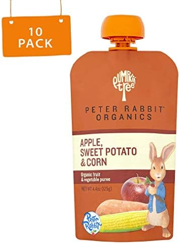 Peter Rabbit Organics Apple Sweet Potato And Corn 4.4 Ounce Pouches Pack Of 10