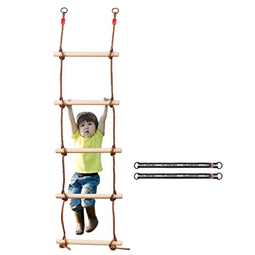 RedSwing Climbing Rope Ladder for Kids, 5.6Ft Wooden Climbing Ladder