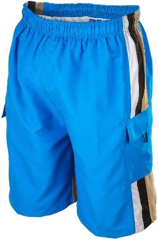Seaboard Surf Wear Men's Swim Trunks, Blue - LG
