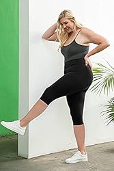 SATINA High Waisted Capri Leggings for Women