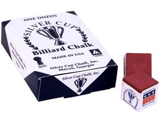 Silver Cup Chalk, Burgundy, 12-Piece Box