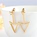 QHiYan 10 Pairs Ear Jacket Stud Lotus Flower Earrings Simple Chic Earring Set for Women and Girls