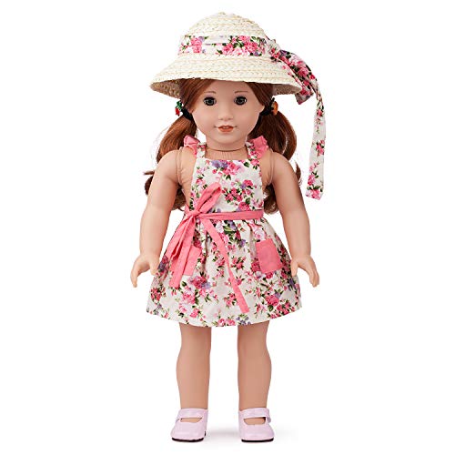 image for HOAYO 8 Items Gardening Outfit for 18-inch Dolls, Doll Clothes and Acc
