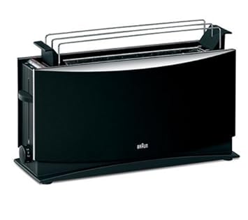 Braun Multi Toast HT 550 Tostadora, 1000 W, Acero Inoxidable, 2 Ranuras, Negro