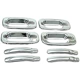 XtremewarezABS Chrome Door Handle Cover for 00-06 GMC Yukon / 99-06 Sierra/07 Classic / 02-06 Chevy Avalanche / 99-06 Silverado/07 Classic / 00-06 Suburban/Tahoe / 02-06 Escalade