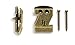 HangZ 40030 Flat Mount Sawtooth Picture Hooks, Narrow, 20lb, Antique Brass