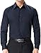 PJ PAUL JONES Young Mens Dress Shirts Slim Fit Basic School Shirts Soft Blue Dress Shirts (Navy Blue,M)