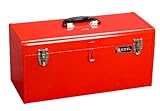 Excel TB140-Red Steel Tool Box with 1 Metal Tray, Red