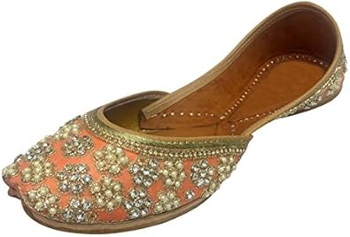 Step N Style Women Bridal Shoes Ethnic Sandals Beaded Shoes Flat