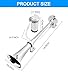 Carfka Air Train Horn Kit for Truck Car with Air Compressor, Super Loud 12V Electric Trains Horns for Vehicles, Single Trumpet Air Horn Complete Kits for Easy to Install (silver, 1pack)