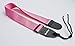 Guitar Strap PINK Nylon Solid Leather Ends Fits All Acoustic Electric & Bass & Mandolin Quality Made In U.S.A. Since 1978