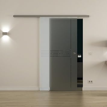 Glas Schiebetur Fur Den Innenbereich Mit Softclose System Von Levidor Breite Glas 900 Mm Hohe 2050