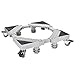 Adjustable Telescopic Furniture Dolly Roller Movable Base Mobile Washing Machine Dolly for Refrigerator Dryer Washer Cabinet, with 4 Locking Rubber Swivel Wheels