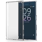 Sony Xperia XZs / XZ Case, MoKo Shock Absorbing TPU Bumper Ultra Slim Clear Protective Case with Anti-Scratch Hard Back Cover for Sony Xperia XZs 2017 / XZ (2016) - Crystal Clear