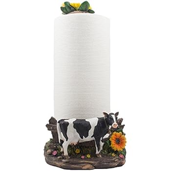 Amazon Com Decorative Holstein Cow Paper Towel Holder Display