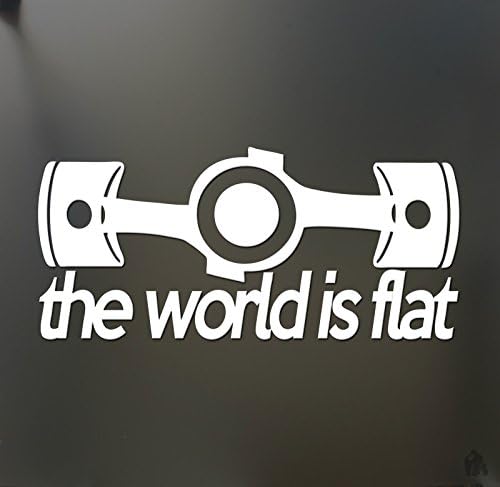 The world is flat sticker HUGE V1 Subaru WRX STI Scion Funny hooligan decal, Die cut vinyl decal for windows, cars, trucks, tool boxes, laptops, MacBook - virtually any hard, smooth surface