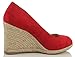 Delicious Women's Parma Round Toe Espadrille Wedge Slip on Sandals