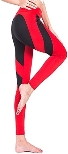 Yoga Pants Sport Leggings High Waist Leggings Exercise Workout Heart Patchwork Black ,XL=US 10