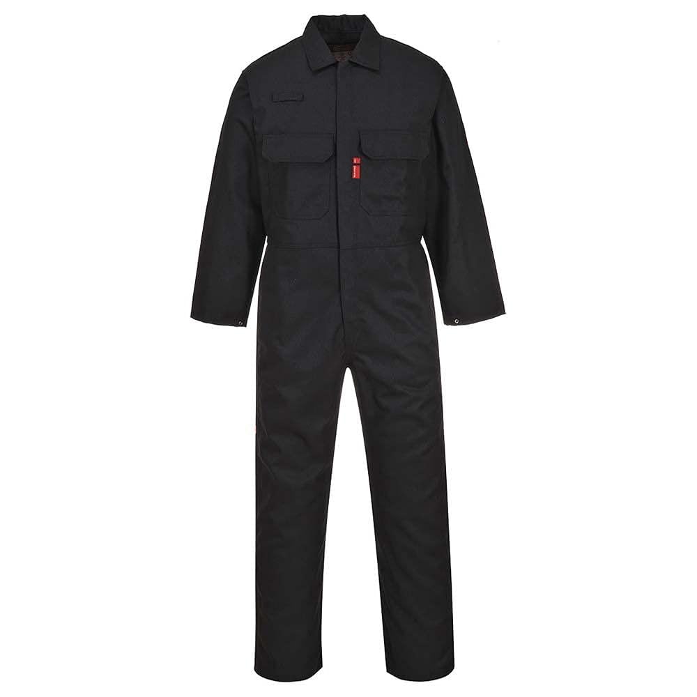 Portwest BIZ1 Men's Protective Workwear Overalls Bizweld FR Coverall Black, X-Small