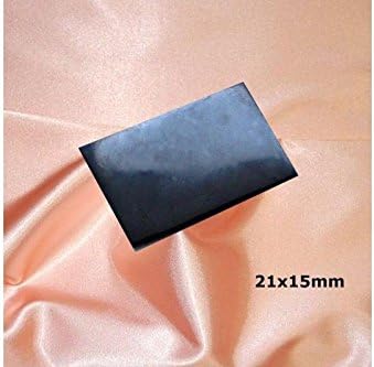 Boviswert Schungit Mobile Phone Protection, 21 x 15 x 3 mm, Polished, Approx. 2g. With adhesive film, with certificate.