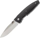 CRKT Aux EDC Folding Pocket Knife: Everyday Carry, Spear Point Blade, Thumb Disk, Liner Lock, Textured Handle, Pocket Clip 1220