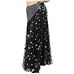 ZLTdream Women's Belly Dance Hip Scarf Highlights cloth With Long Tassels