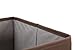 StorageManiac Folding Canvas Storage Box with Lid and Built-in Grommet Handles, Pack of 3, Brown