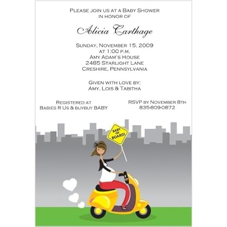 baby on board shower invitations