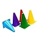 Traffic Cones 7 Inch Assorted Colors Plastic Traffic Cones - 12 Pack of 7 Multipurpose Construction Theme Party Sports Activity Cones for Kids Outdoor and Indoor Gaming and Festive Events