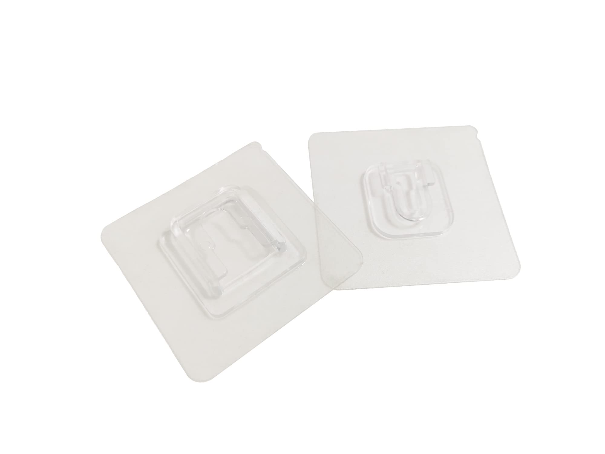 Vrandu Transparent Adhesive Wall Hooks 20 Sets, Punch-Free Magic Hooks, Reusable, Waterproof and Oil-Proof, Seamless Rack Hook for Photos Frame, Lights, Clocks etc.