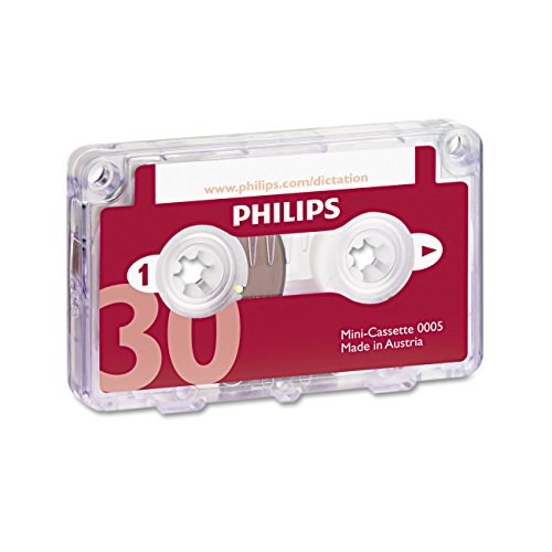 Philips LFH000560 Dictation Mini Cassette Player Product, Red