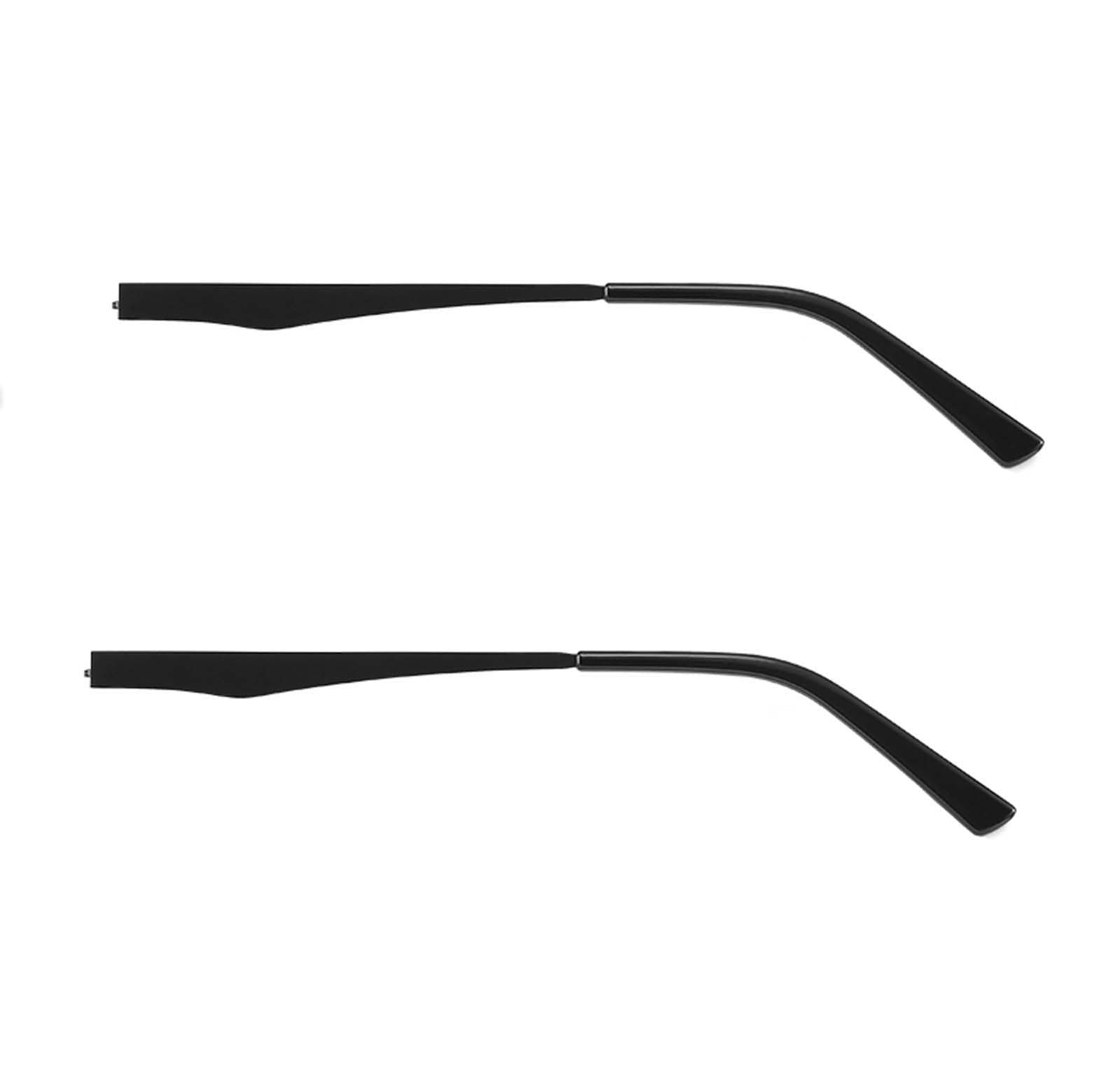 Fendawn Strive Metal Glass Temple Arms Replacement, Eyeglasses Replacement Arms Legs 6 mm Width Frame Repair Kit Universal (1 Pair, Black)