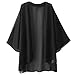 Escalier Women's Open Front Cardigan Loose Chiffon Kimono Cardigan Capes