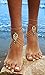Bienvenu Women's Tassel Foot Chain Turquoise Barefoot Sandals Anklet, Gold