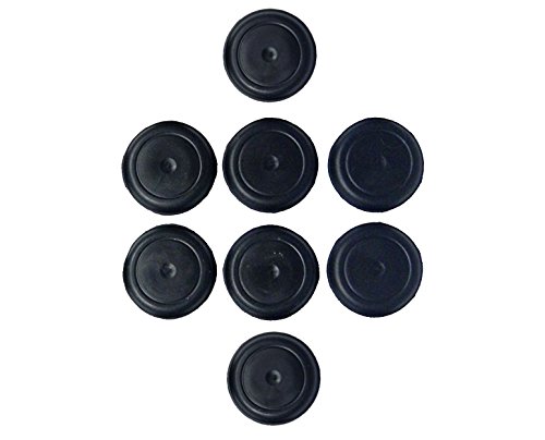(Pack of 8) 1" Hole ID Caplugs - RUBBER Drain Plugs.| Body Floor RUBBER Drain Plugs fit Jeep CJ5 CJ7 CJ8 Scrambler Wrangler YJ Cherokee XJ