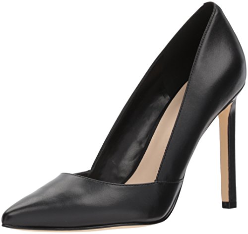 Nine West Women's Tijoo Leather Pump, Black Leather, 5 Medium US