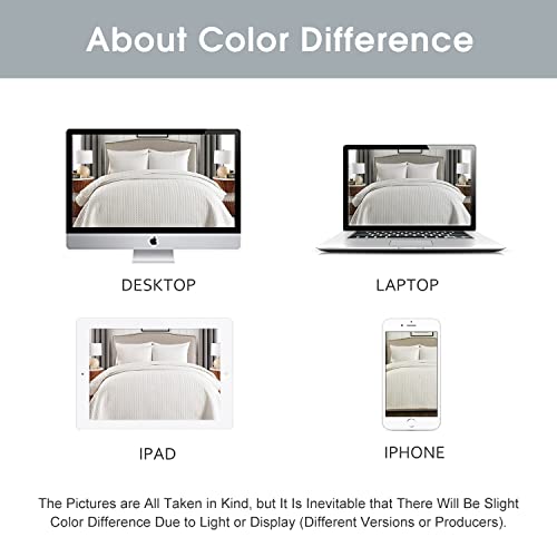 MERRY HOME King Size Quilt, 3Piece Solid Quilts for All Season, Soft