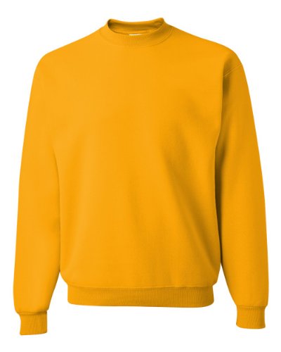 Jerzees Men's NuBlend Crew Neck Sweatshirt, Gold, Small