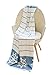 Mika Home Nautical Reversible Cozy Bamboo Fiber Oversized Throw Blanket for Couch, Sofa, Travel, 50X70”, Blue, White