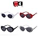 Clout Goggles Retro Vintage Oval Kurt Cobain Inspired Sunglasses Thick Frame Round Lens Glasses (White/Checkered/Black/Red, 51)