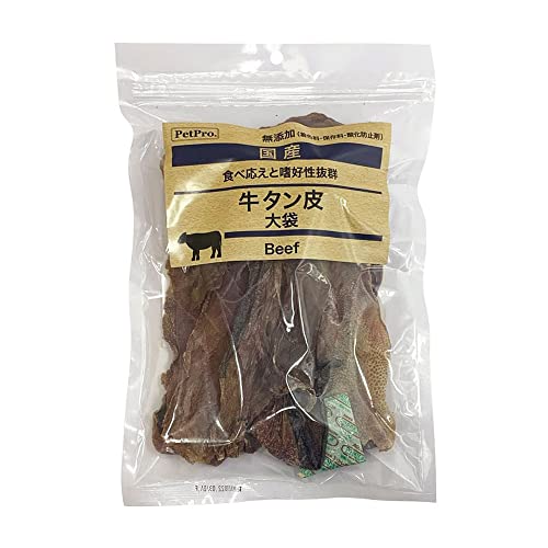 ペットプロ 国産おやつ 無添加 牛タン皮 大袋 160g商品画像