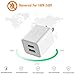 YUNSONG Wall Charger, 4.2A 21W Dual USB Universal Portable Charger with Smart Technology, for iPhone X 8 7 6S 6 Plus 5S 5 iPad Pro, Galaxy S8 Edge Plus, S5, Nexus, HTC & more