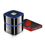 EC Technology 5W Enhanced Bass Bluetooth 4.0 Speaker, 8-12 Hour Playtime (Titanium Gray)+2400mAh Portable Power Bank for Smart Phones/MP3/Wireless Speaker/Bluetooth Headphones
