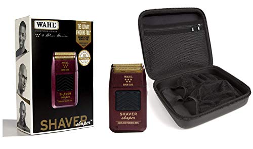 Wahl Professional 5-Star Series Rechargeable Shaver/Shaper #8061-100 with Travel Storage Case #90731 Great for Barbers and Stylists