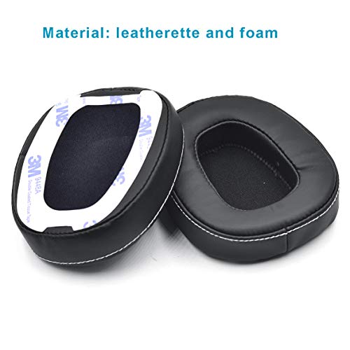 Defean 1 Pairs Black Ear Pads Cushion with Tape for Skullcandy Crusher Over Ear Wired Built-in Amplifier and Mic Headphone - Thumbnail 2