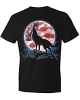 Lone Wolf ATOP Summit Howls Beneath Star-Spangled Moon T-Shirt