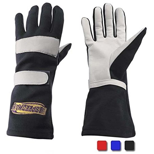 Speedway Motors Blue Nomex Racing Gloves-Single Layer-XL