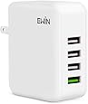 【30W急速充電USB＊4 ＋QC3.0】Ewin usb 充電器 Quick Charge3.0 スマホ 充電器 急速充電 4ポート acアダプター 30W 出力 折り畳み式プラグ iPhone/iPad/Android/タブレット/ゲーム機 その他のUSB機器対応 PSE認証済
