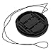 GTMax 55mm Black amera Plastic Snap On Lens Cap with Strap for Sony DSLR-A200, DSLR-A300, DSLR-A350 or SONY Alpha Kit lenses